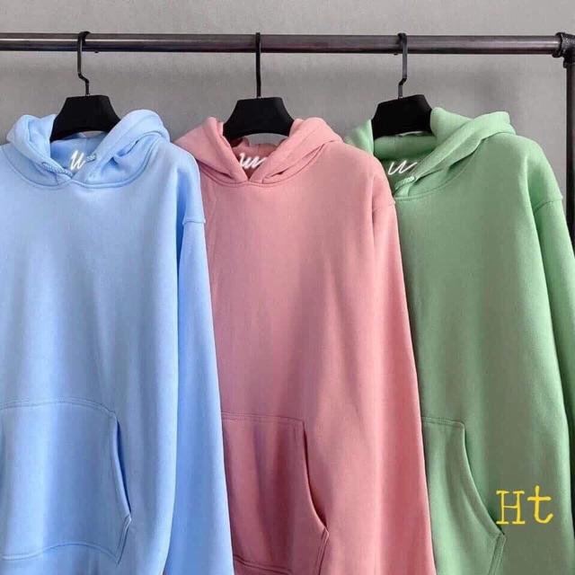 Áo Hoodie Nam Nữ Thu Đông Đẹp Giá Rẻ In Hoạt Hình 3D Chất Nỉ Tixi - Áo hoodie nỉ trơn baisic HT12
