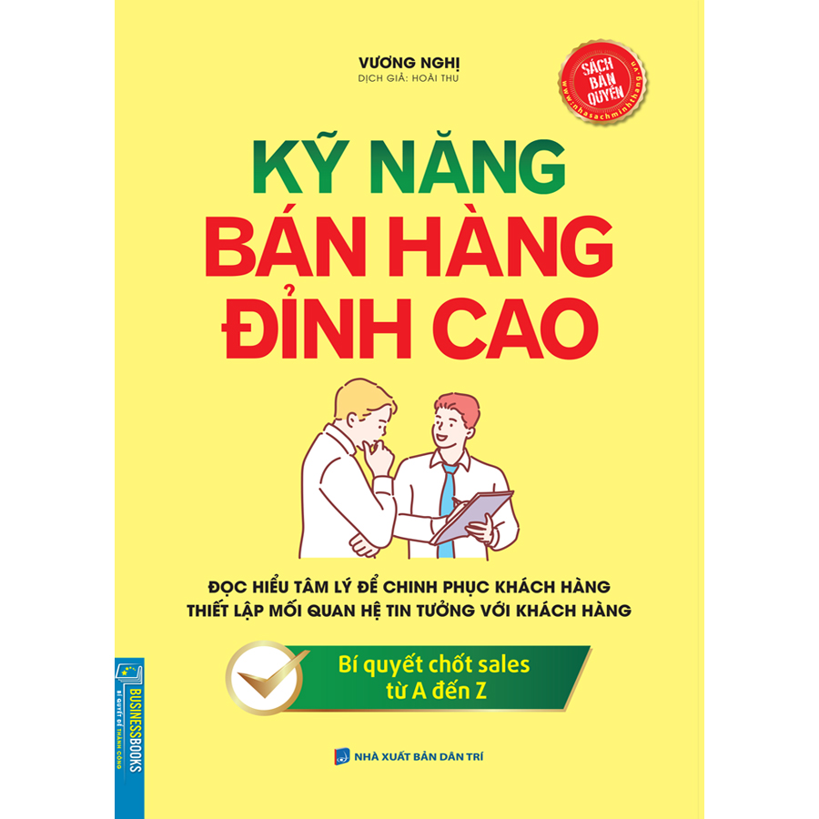 Businessbooks - Kỹ Năng Bán Hàng Đỉnh Cao