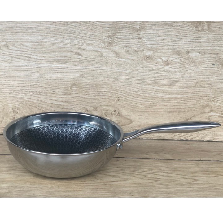 Chảo chống dính sâu lòng đáy từ 3 lớp đúc liền cao cấp Kims Cook Blackcube siêu bền , cào không xước ,tặng 10 muỗng ăn