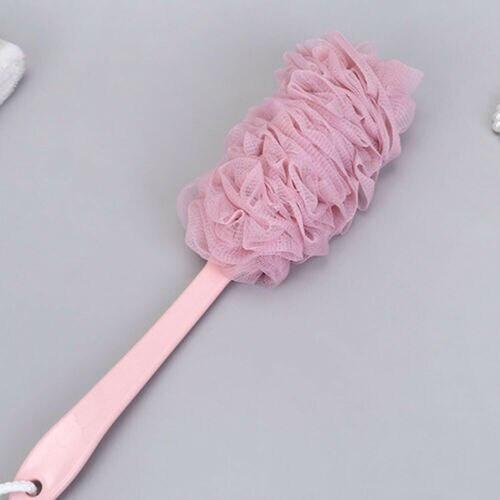 1pc Long Handle Bath Brush Back Bath Shower Scrubber Body Soft Mesh Scrub Puff Clean Oneself Bath Back Brush Sponge