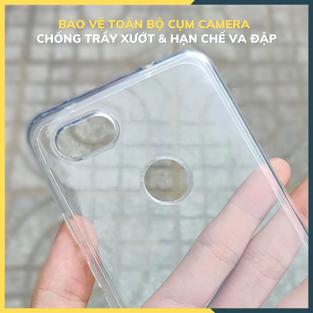 Ốp lưng trong suốt silicon GOR dành cho google pixel 3a bảo vệ camera dẻo siêu mỏng - Hàng nhập khẩu