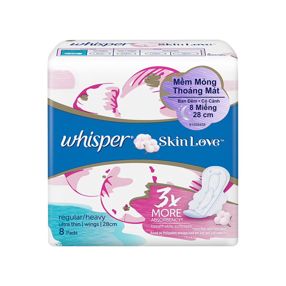 Combo BVS Whisper Ngày và Đêm (Whispers Luna Ngày 18 miếng x 2 - Whispers Luna đêm 8 miếng x 2)