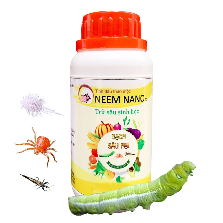 Chế Phẩm NEEM NANO Đặc trị Trĩ, Nhện Đỏ, Sâu, Rầy, Rệp - Dùng cho Hoa Hồng, Cây Cảnh, Rau Sạch - Hiệu lực Cực Mạnh, Sản phẩm Sạch, An Toàn, Chiết xuất 100% từ Tinh dầu Thảo Mộc