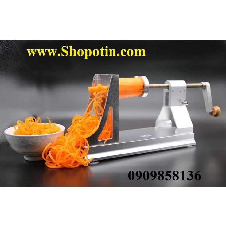 MÁY CẮT KHOAI TÂY DẠNG SỢI - máy cắt sợi cà rốt - Máy cắt củ khoai tây quấn tôm