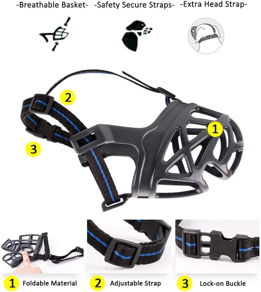 Miếng che miệng cho chó Mặt nạ chống cắn cho chó Bark Stopper, M