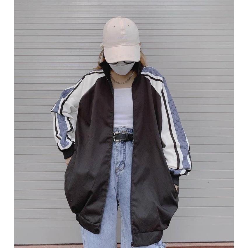 Áo Khoác Bomber Varsity Jacket Dù 2 Lớp GUC-CI Form Rộng Nam Nữ Unisex Cúc Bấm - Trẻ Trung Năng Động Ulzzang