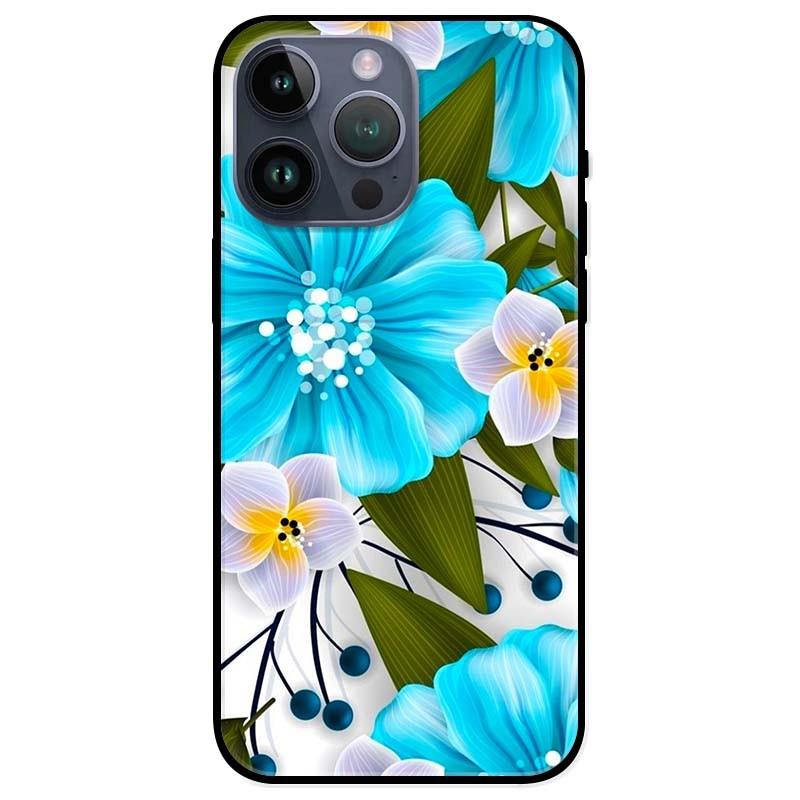Ốp lưng dành cho Iphone 14 - Iphone 14 Plus - Iphone 14 Pro - Iphone 14 Pro Max - Hoa Xanh Trắng