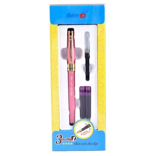 Bút Máy Thiên Long Điểm 10 Tp - Ftc02 - Hồng - Mực Tím
