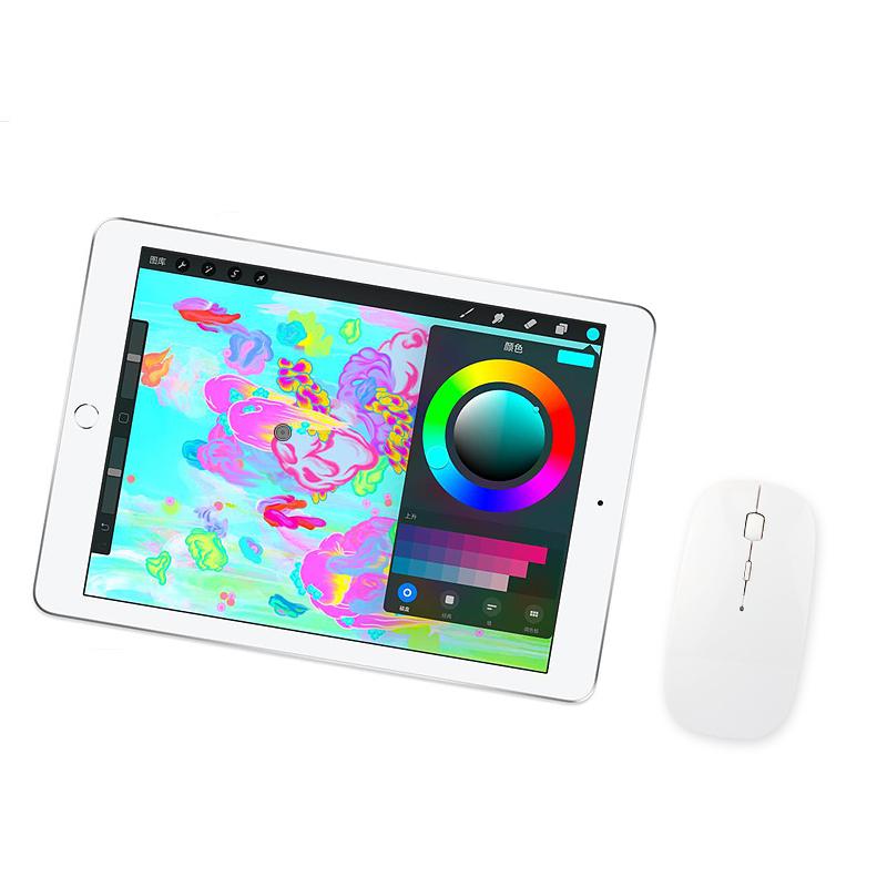 Sạc Không Dây 2.4G Chuột Di Động Dành Cho Samsung Tab S7 Plus T870 A7 T500 S6 Lite P610 10.1 2019 chuột USB Thu