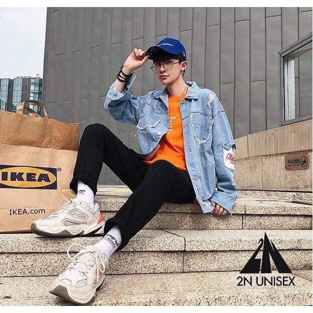 Áo khoác jean unisex nam nữ Áo Chất Store thiết kế cá tính áo khoác bò phong cách ulzzang chống nắng 5.0 AK05