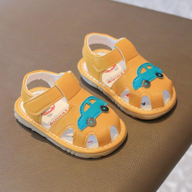 Sandal ,Dép Rọ Cao Su Siêu Mềm Cho Bé In Hình Ô Tô Ngộ Nghĩnh Quai Dán Phía Sau Vô Cùng Tiện Lợi - 048