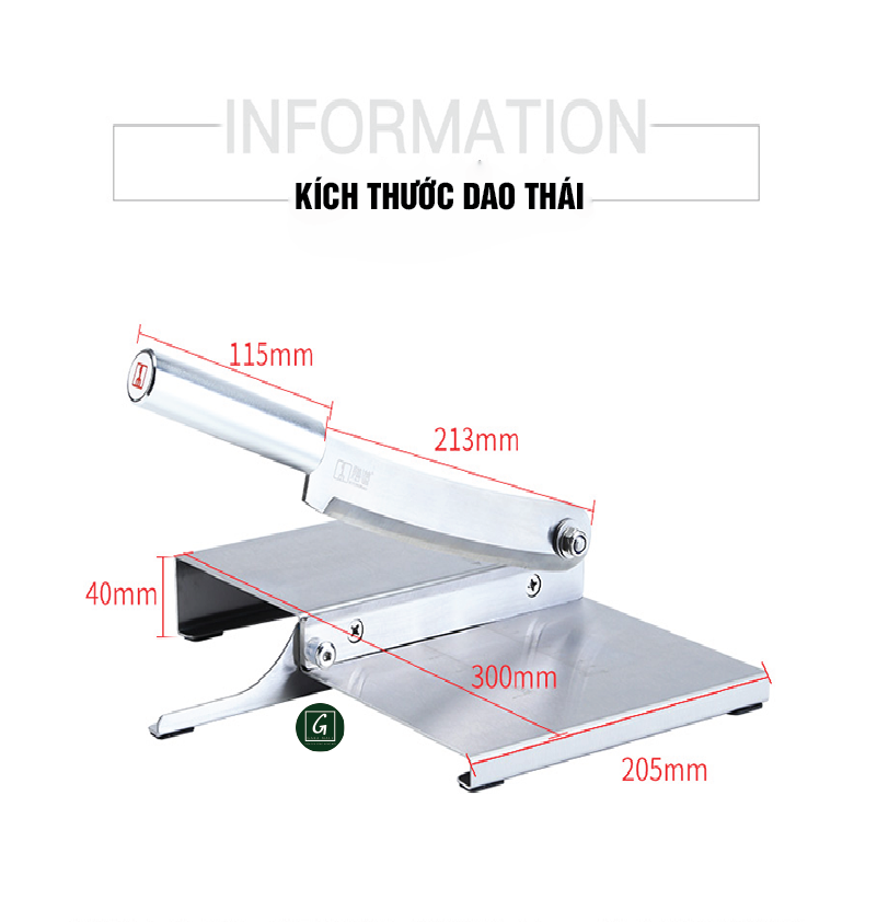 Dao Chặt Thịt Gà, Thái Thịt Bò Đông Lạnh, Thái Thuốc Bắc, Cắt Đa Năng KD0142, Lưỡi Thép 40CR14, Inox 430 - Tặng Tay Mài KD0315