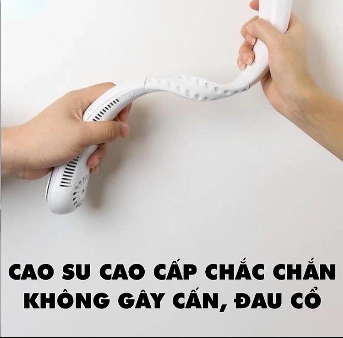 Quạt Đeo Cổ Mini Tích Điện Tiện Lợi, Thời Trang Dáng Thể Thao -