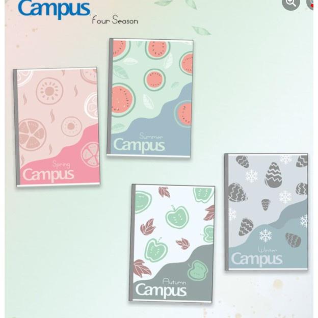 [Lốc 10 cuốn] Vở kẻ ngang Campus 80/120 trang Four Season 2/ Gift / Enjoy nhiều hình dáng đáng yêu