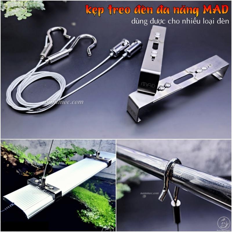 KIT Treo Đèn Đa Năng MAD | Kẹp Treo Inox Dùng Cho Nhiều Loại Máng Đèn Thuỷ Sinh
