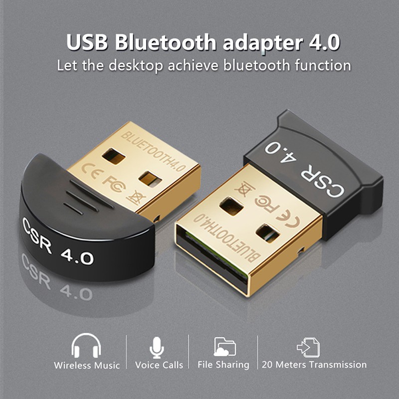 VINETTEAM USB Bluetooth 5.0 cho PC -USB Bluetooth Máy tính kết nối 20m - Hàng Nhập Khẩu