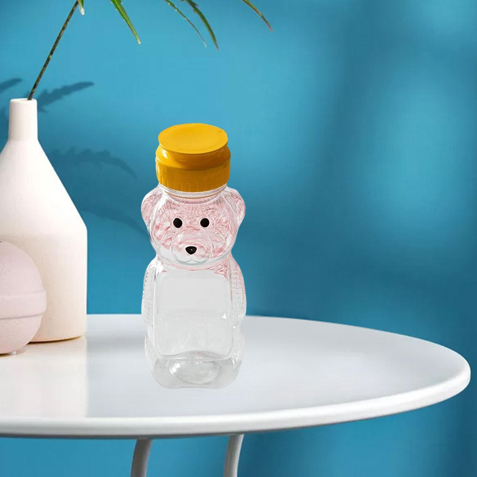 Bear Shape Drinking Bottle Honey Jar with Lid Storing Wedding Decor Oil