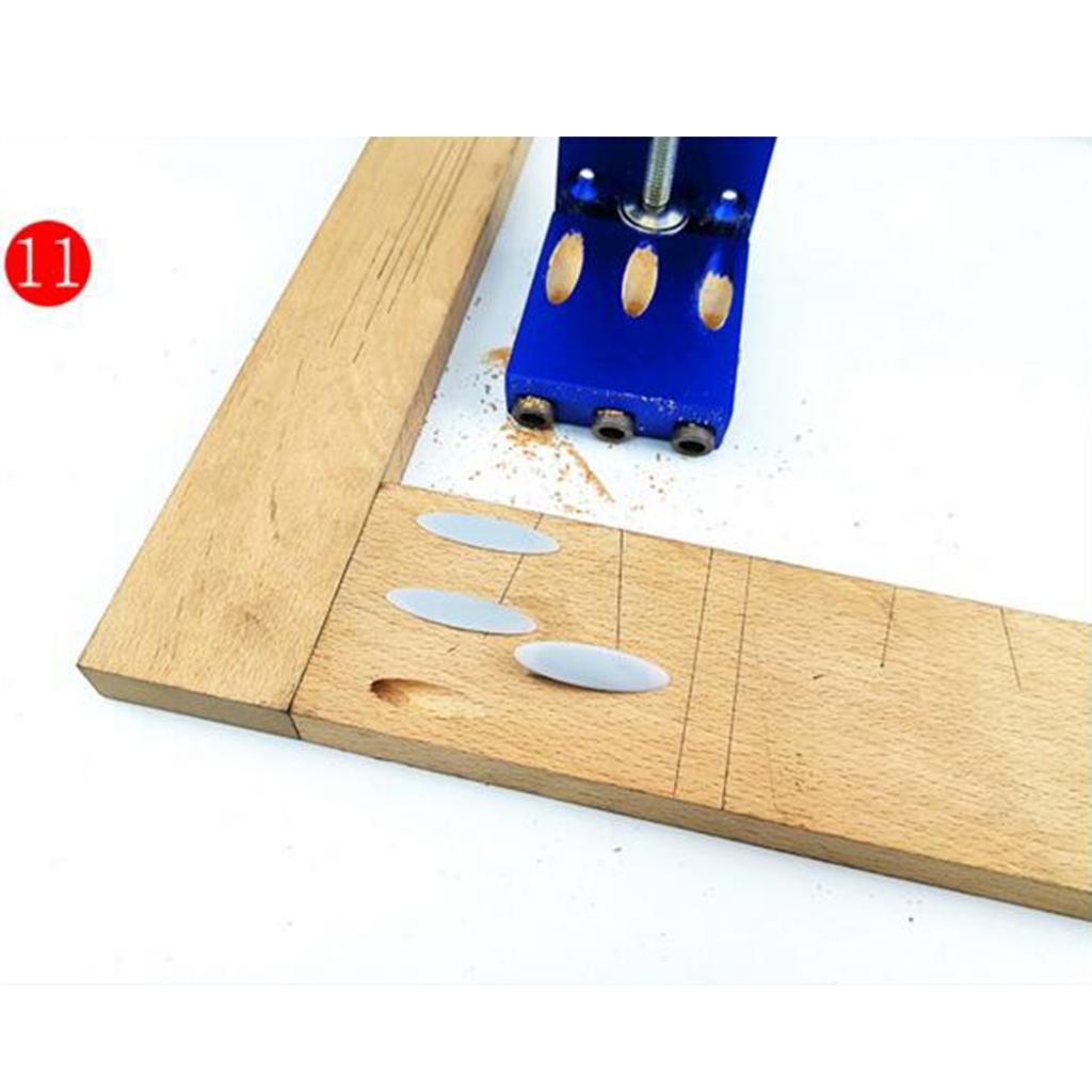 Pocket Hole Locator Jig Set Aluminum Woodworking Oblique Jig Puncher Blue