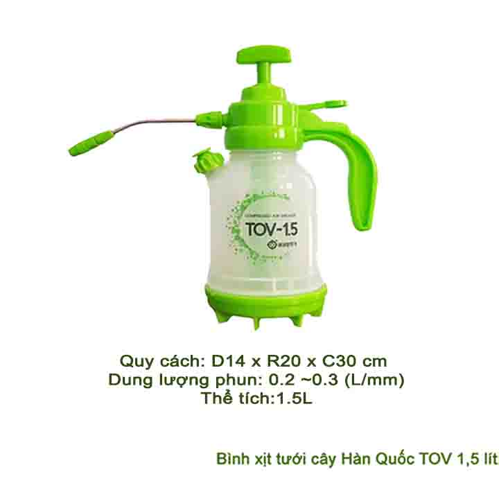 Bình xịt tưới cây trồng-Bình phun-Bình tưới cây 1.5 Lít (Màu Xanh)- Cho các loại cây cảnh và hoa các loại.-Phun tia nước xa 1.5m