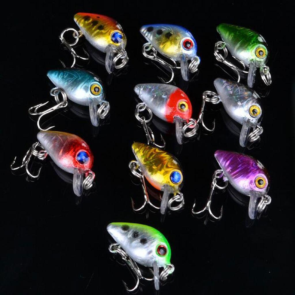 Mini Fishing Tackle Lure Floating Minnow Bass Bait Treble Hook