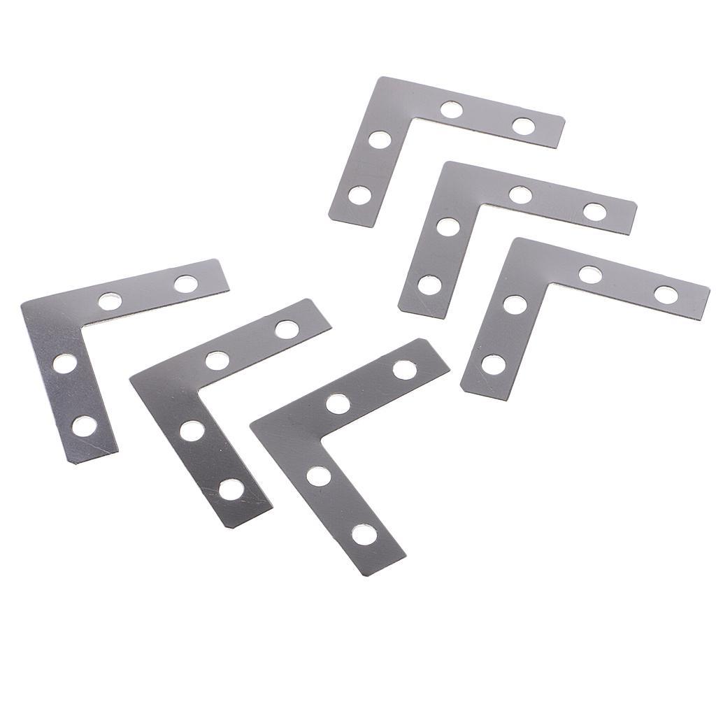 100 Pieces Heavy Duty Metal L Shape Corner Brace Plate 90 Angle Bracket Photos Frame Picture Bracket 38mmx38mm Furniture Accesories