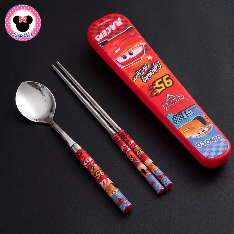 Bộ Đũa Thìa Inox siêu đẹp hãng DlSNEY . hình hoạt hình