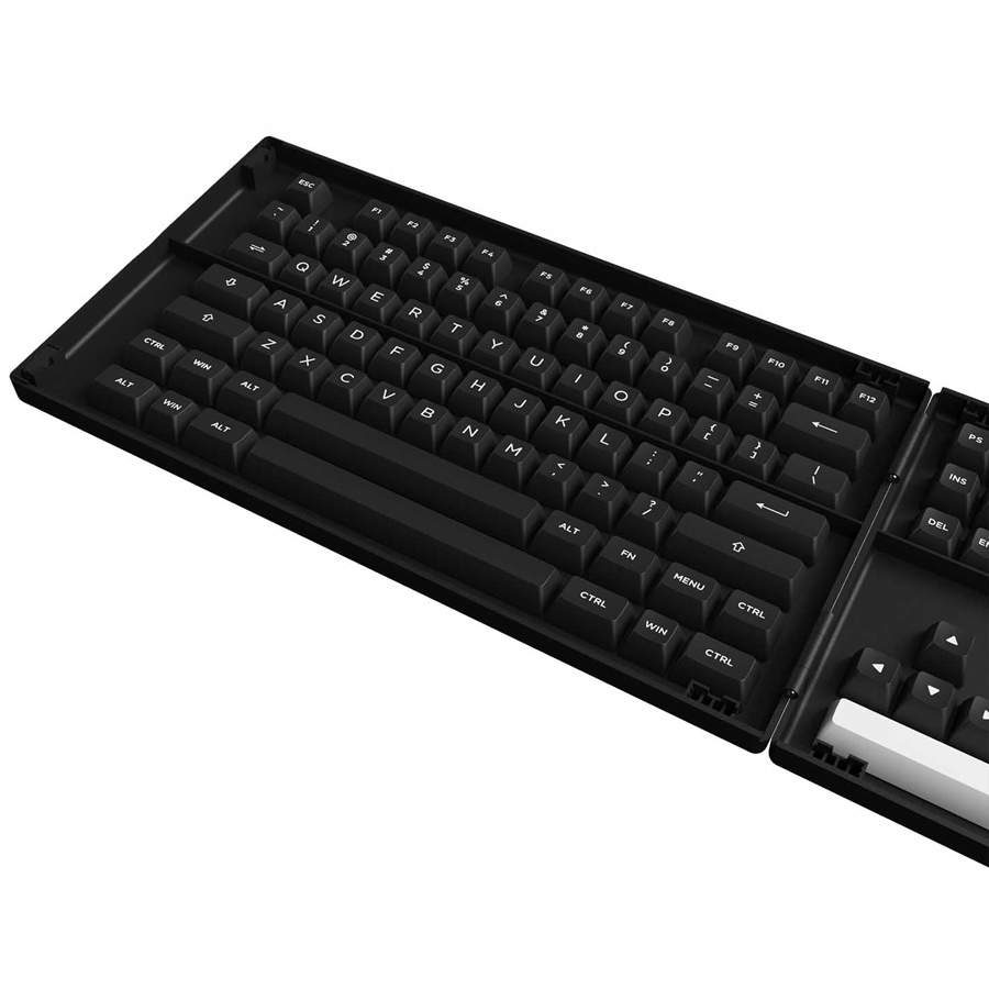 Nút Bàn Phím Cơ AKKO Keycap Set - White On Black (ASA Profile) - Hàng Chính Hãng