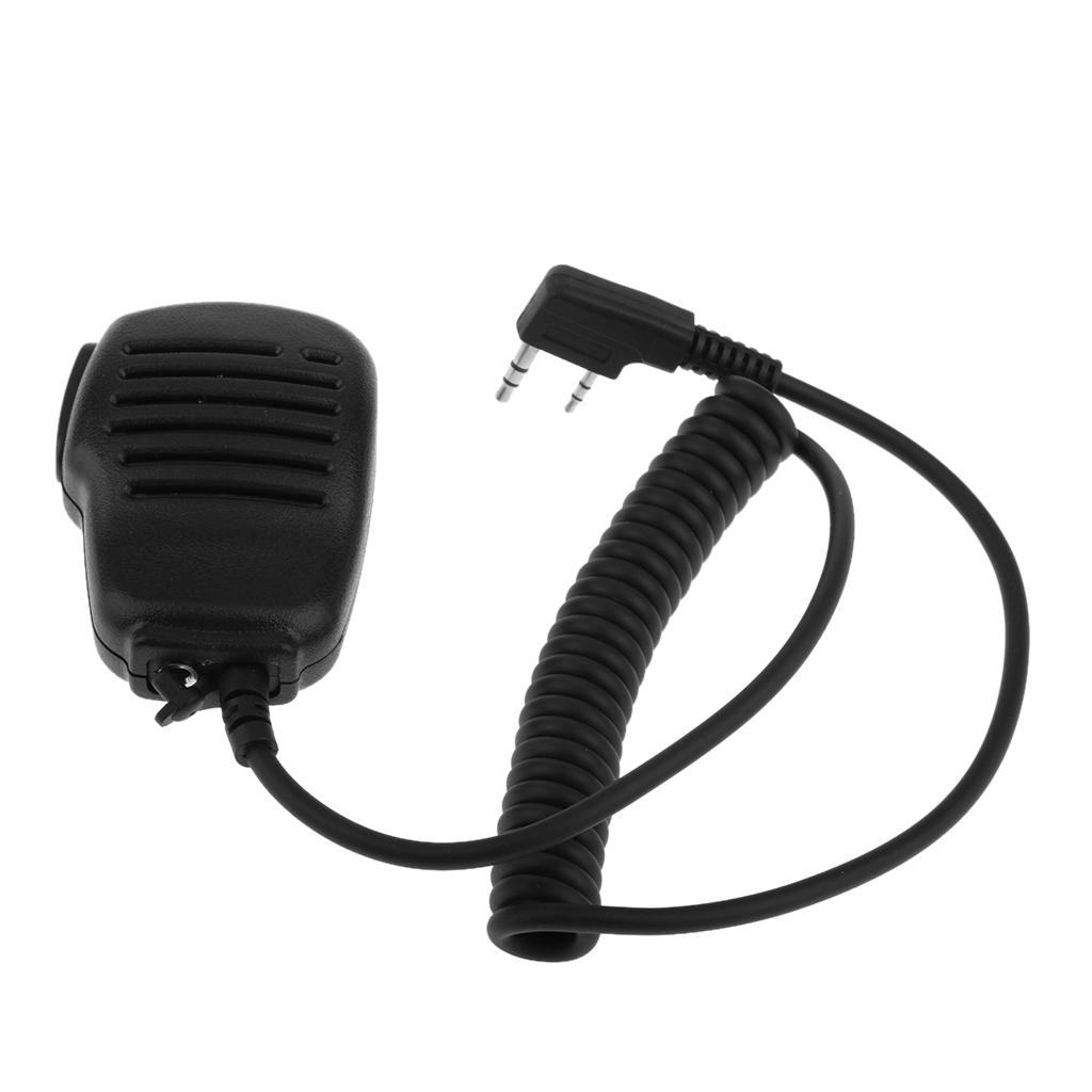 2 Pin PTT Speaker Shoulder Microphone Walkie Talkie Micphone For Baofeng BF