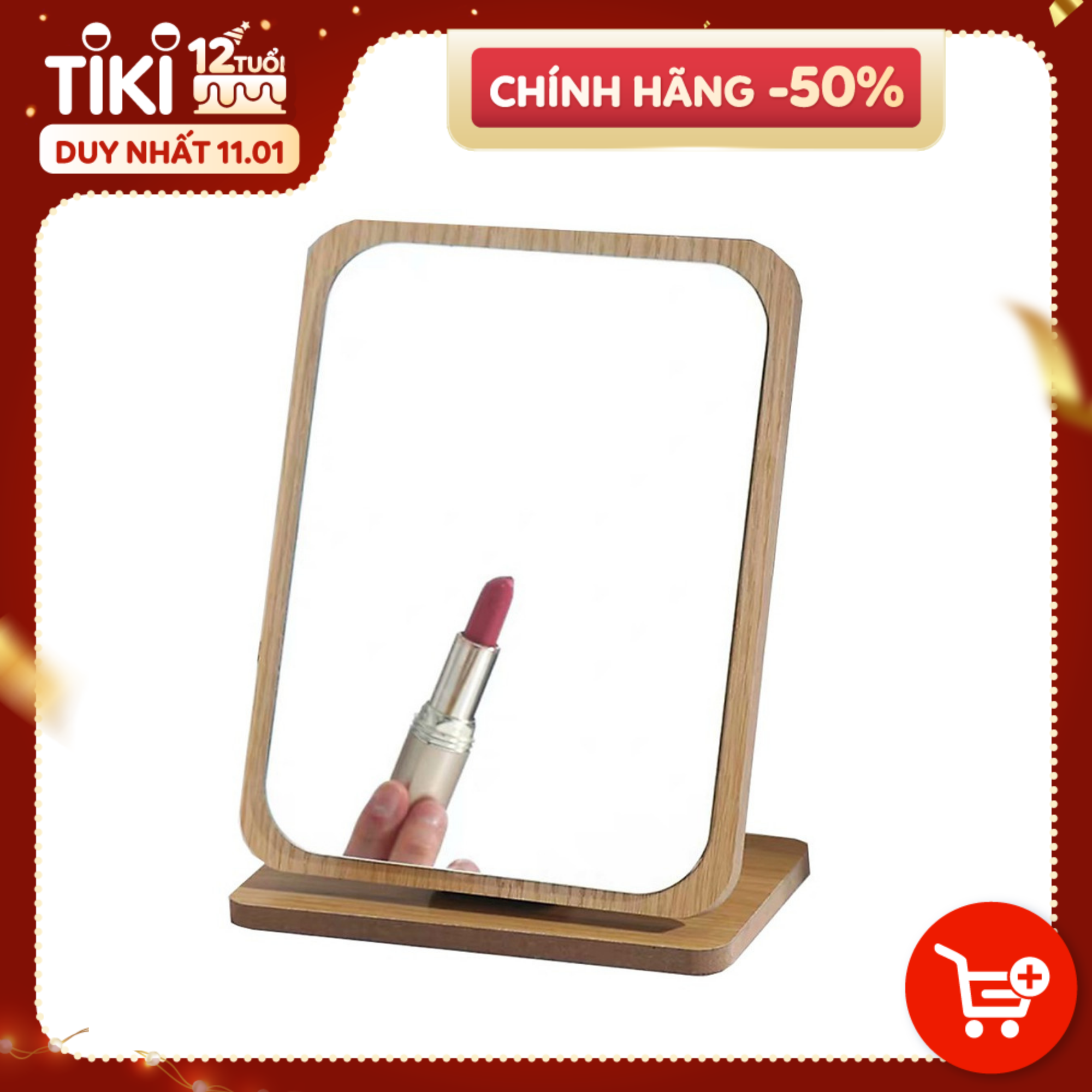 Gương Trang Điểm GAPI Thiết Kế Thông Minh Tùy Chính Góc Độ Chất Liệu Gỗ MDF - GP120