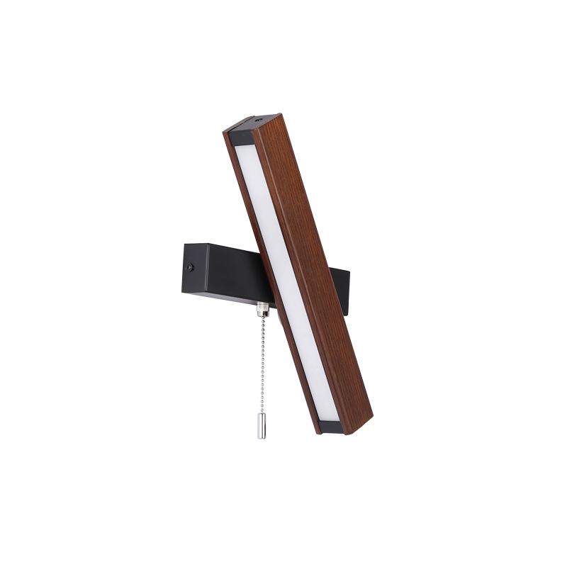 Ưu đãi đặc biệt đèn tường gỗ chắc chắn LED tối giản hiện đại Bắc Âu sáng tạo đèn ngủ phòng khách phòng ngủ lối đi khách sạn xoay đèn gỗ