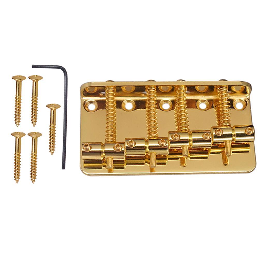 Black Professional 4 String Bass Bridge for Electric Bass Guitar