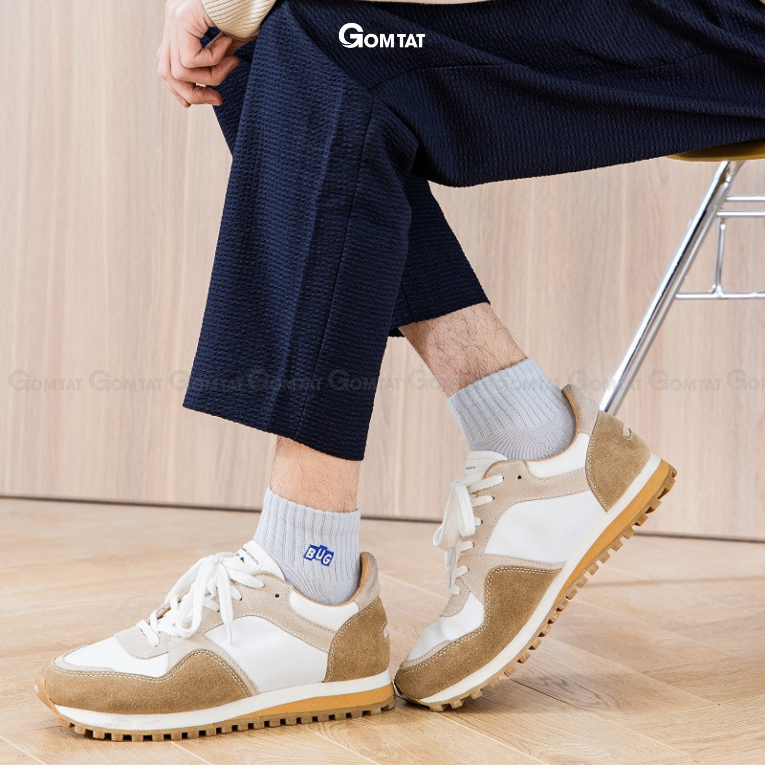 Set 5 đôi tất vớ nam cổ ngắn GOMTAT cao cấp mẫu Bug, chất liệu cotton mềm mại thoáng mát cực êm chân - CNCC-BUG