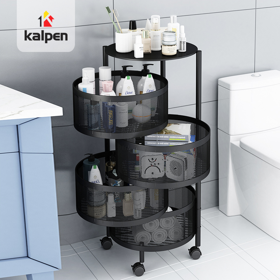 KỆ XOAY TRÒN Đựng Rau Củ Đồ Dùng Đa Năng Thông Minh 3,4,5 Tầng Kalpen, Bh 24 Tháng
