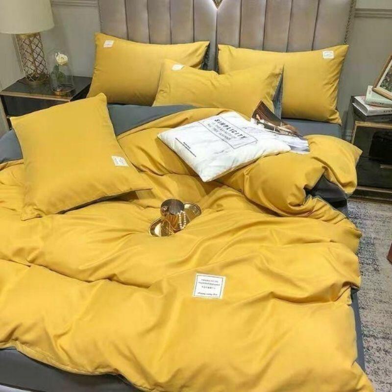 Bộ cotton đũi cao cấp Tici Vàng Phối