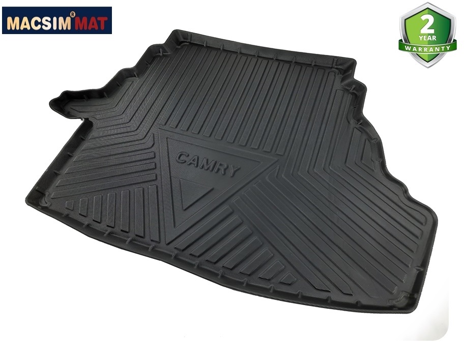 Thảm lót cốp xe ô tô Toyota Camry 2006 - 2011 nhãn hiệu Macsim chất liệu TPV cao cấp màu đen hàng loại 2