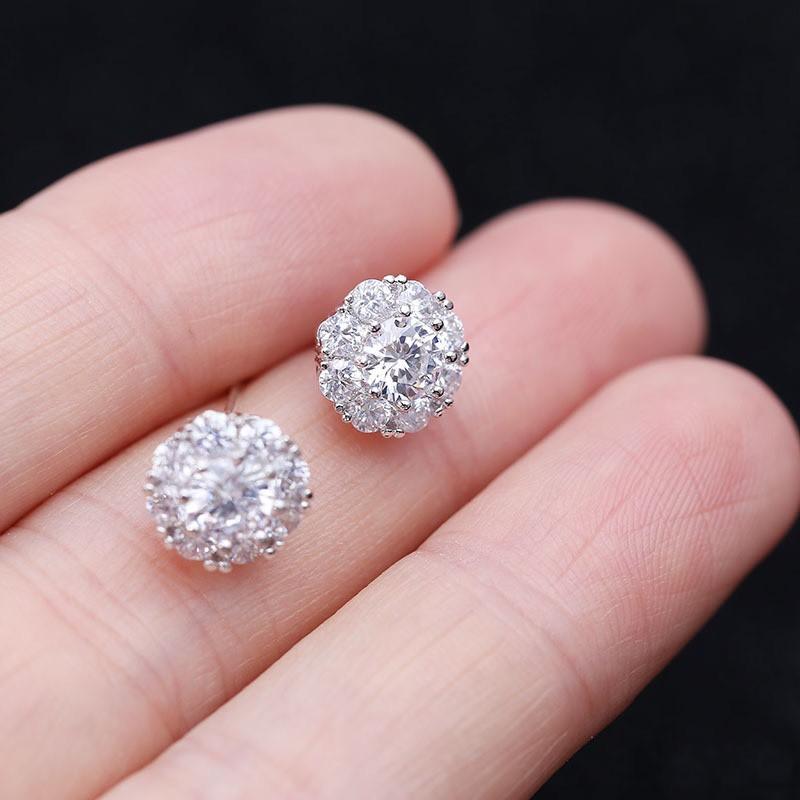 Bông tai bạc Ý 925 Huệ Ngân - Vòng tròn cá tính RYE141040