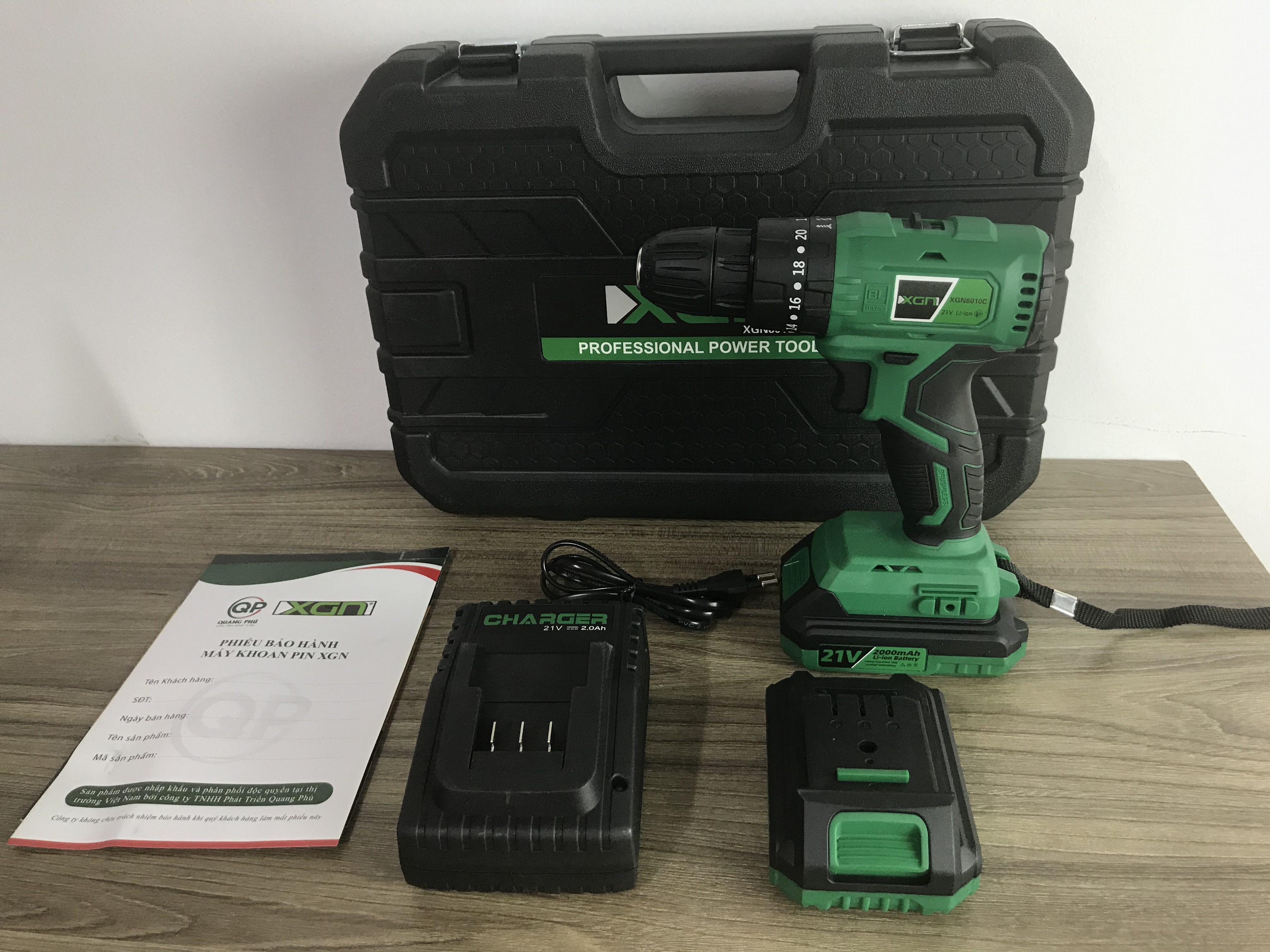 Máy khoan pin 21V XGN 6010C - Motor không chổi than