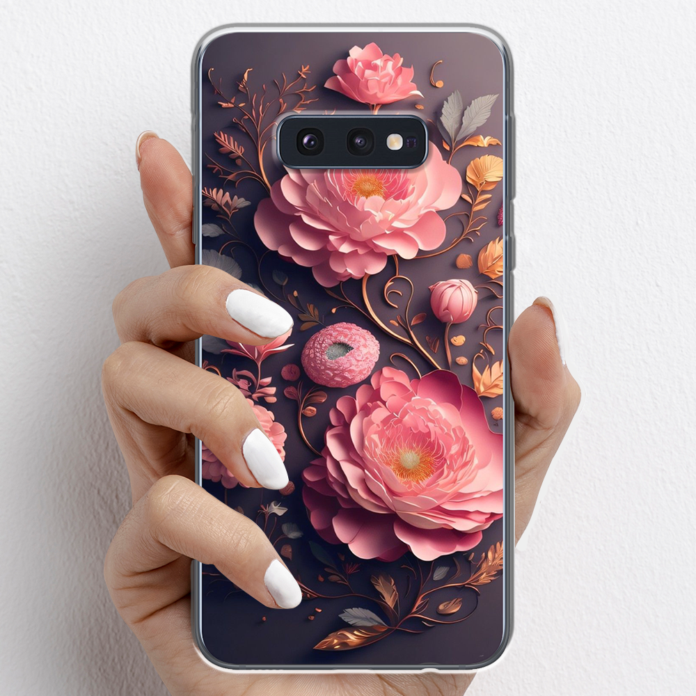 Ốp lưng cho Samsung Galaxy S10E nhựa TPU mẫu Hoa hồng