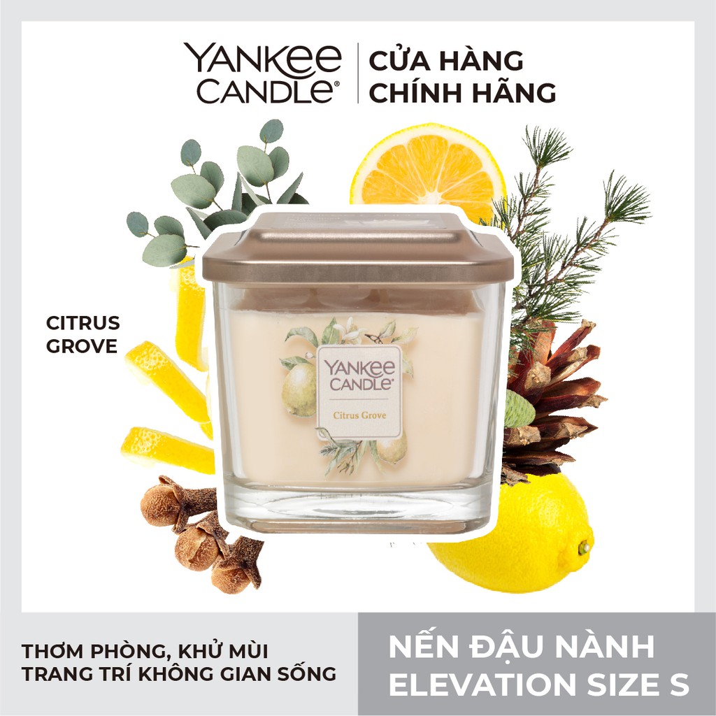 Nến Ly Vuông Elevation - Yankee Candle - Citrus Grove - Size S