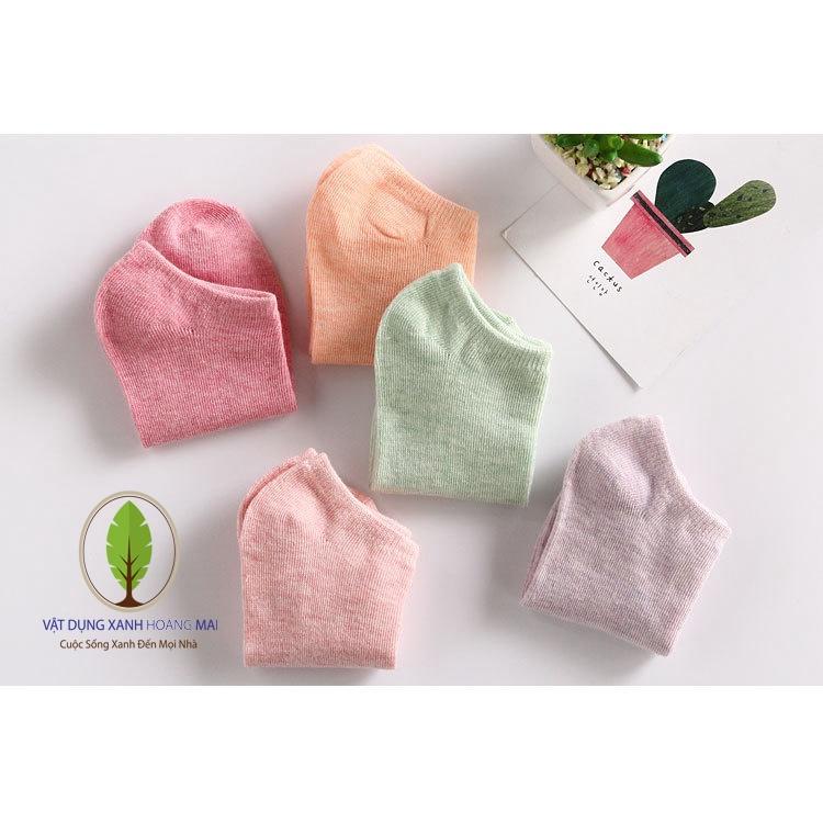 Tất Ngắn Cổ Nữ BASIC, Xuất Nhật, Chất Liệu Cotton, Rất Đẹp, Nhiều Màu, Dày, Thoáng