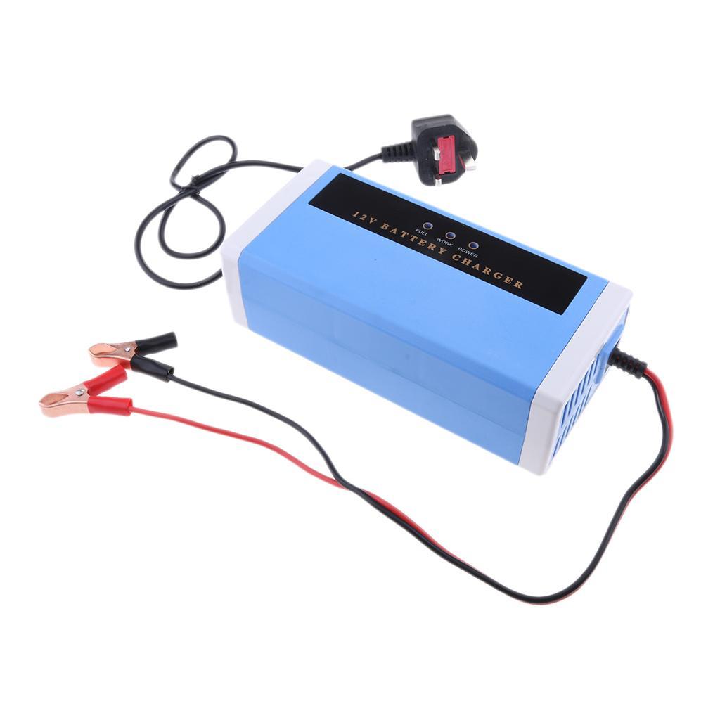 New Automotive Rechargeable Battery Charger 12V 10A Power Supply 220V UK Plug