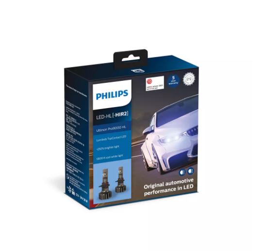 Hộp 2 Bóng Đèn Xe Hơi Philips HIR2 LED 11012 U90 CW X2  20W 5800k (Hàng Chính Hãng)