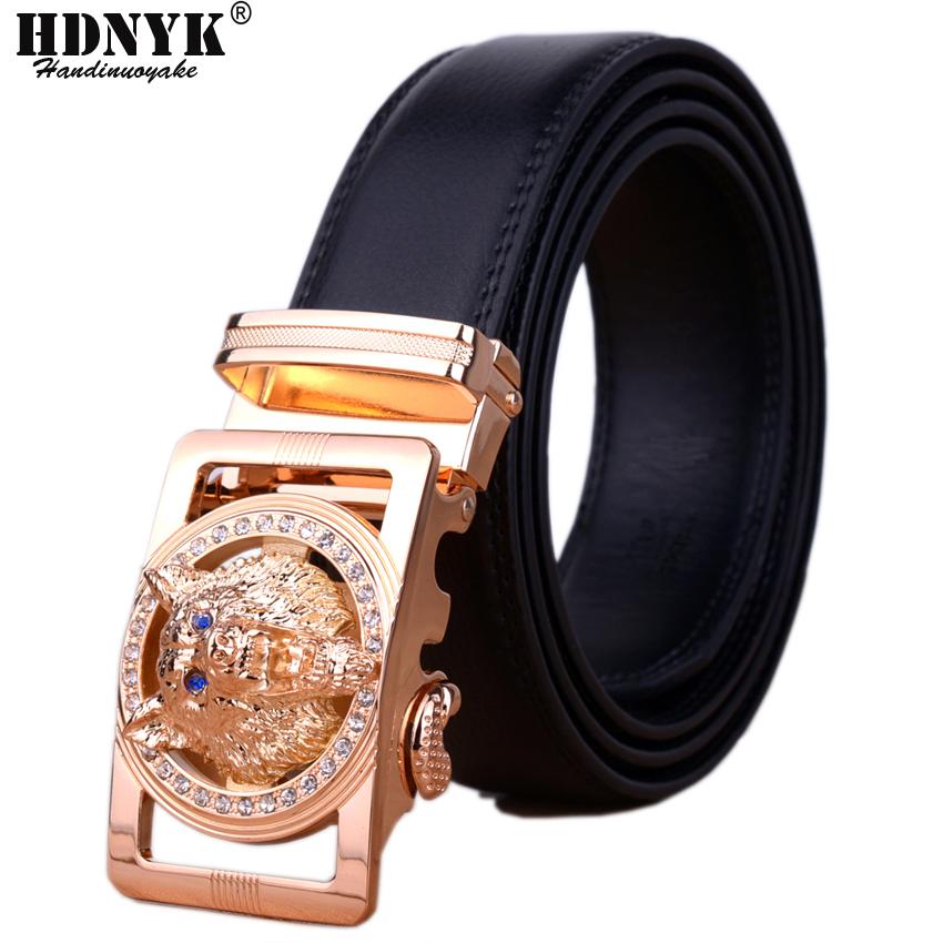 Sói Đầu Khóa Thắt Lưng Da Nam Cao Cấp Da Thật Cao Cấp Chính Hãng 2018 Thương Hiệu Thiết Kế Tự Động Khóa Thắt Lưng Nam Bán