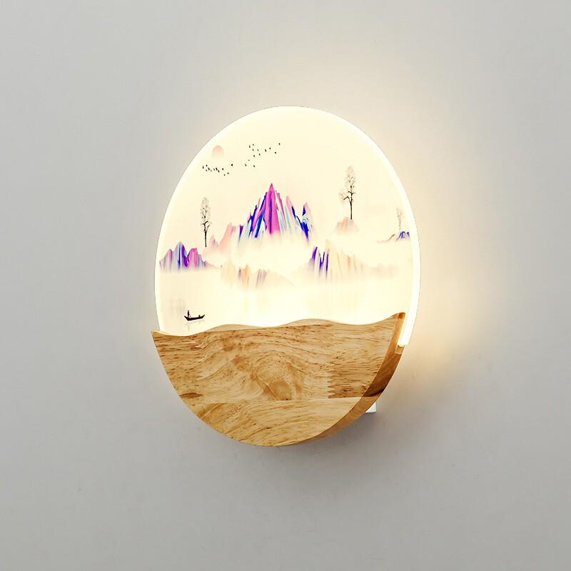 ĐÈN TƯỜNG NÚI TÍM TRANG TRÍ PHÒNG KHÁCH , PHÒNG NGỦ CÔNG SUẤT 5W BÓNG LED