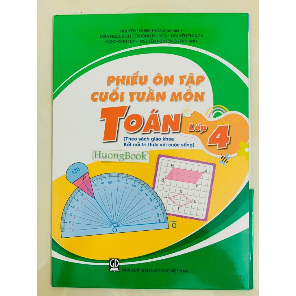 Sách - Combo Phiếu ôn tập cuối tuần môn Tiếng việt + Toán 4
