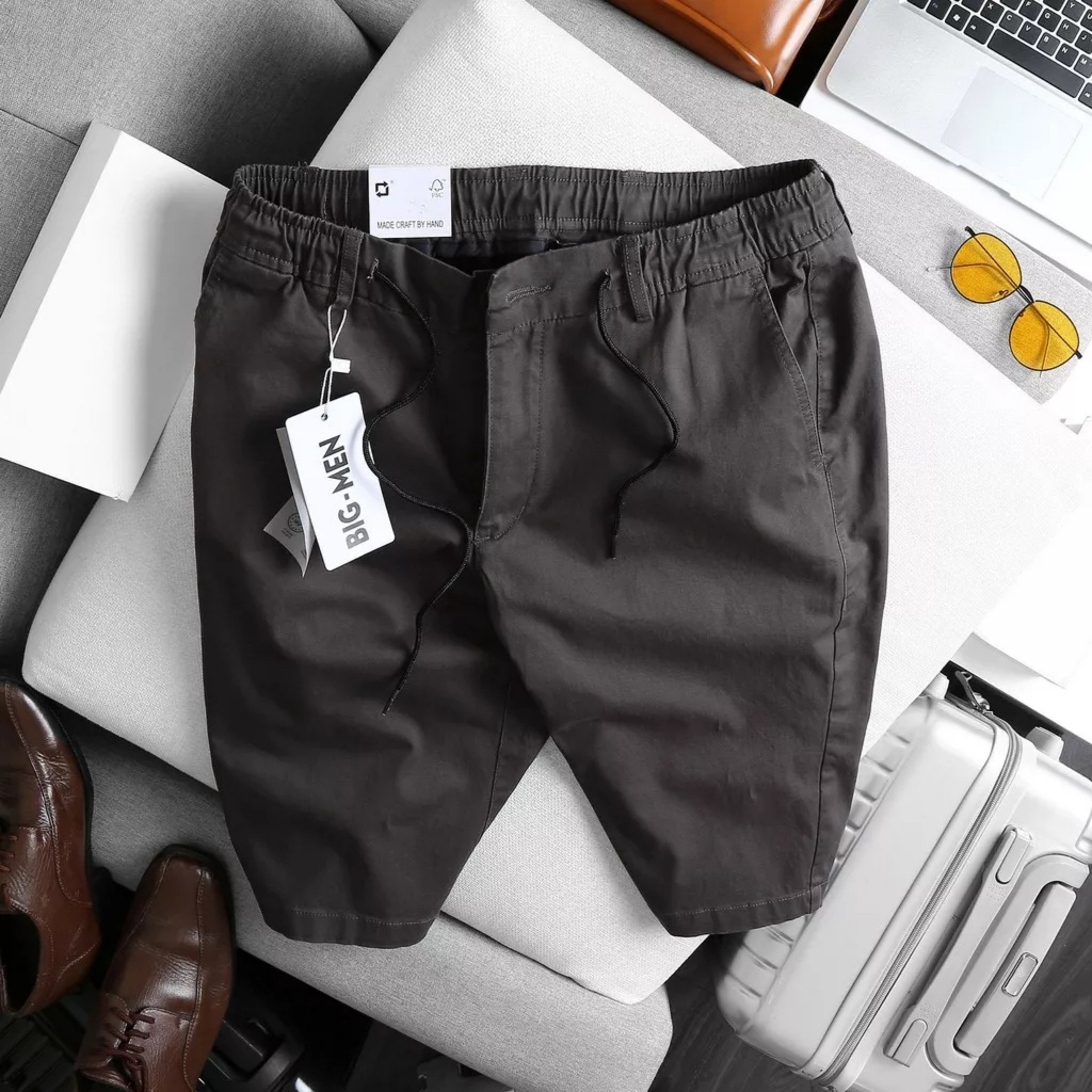 Quần Short Kaki Trơn Bigsize 85Kg - 135Kg Ống Đứng Đường May Kĩ Đẹp, Form Dáng Thời Trang