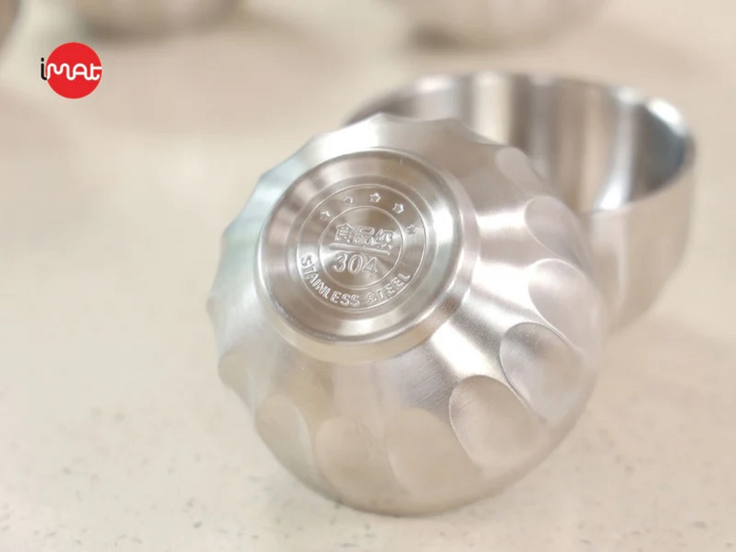 Tô canh hai thành inox hồng gold iMAT