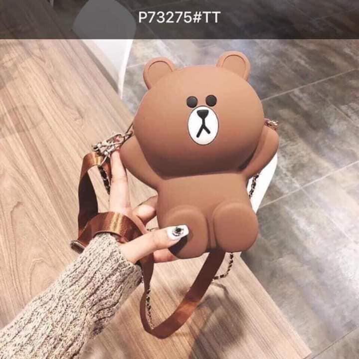 TÚI GẤU BROWN SILICON 2 DÂY