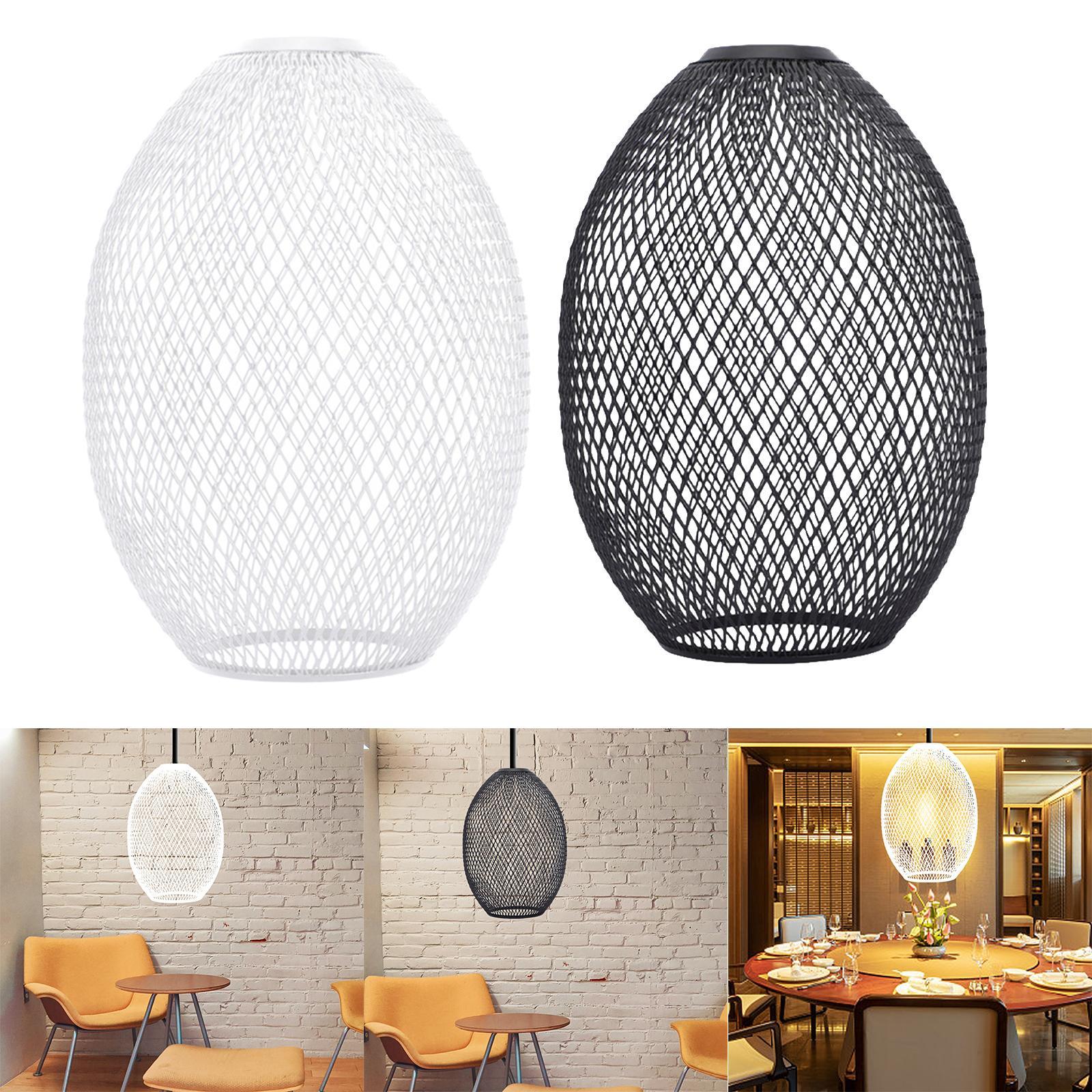 2x Vintage Iron Wire Lampshade Metal Cage Lighting Fixtures Decor