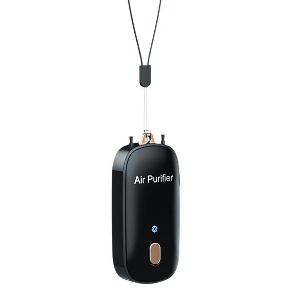 2X Portable Personal Necklace Air Purifier Wearable Freshener Air Cleaner Black